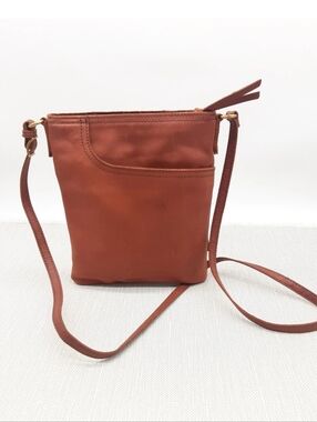Margot Crossbody Bag Brown Leather Small Adjustable Strap